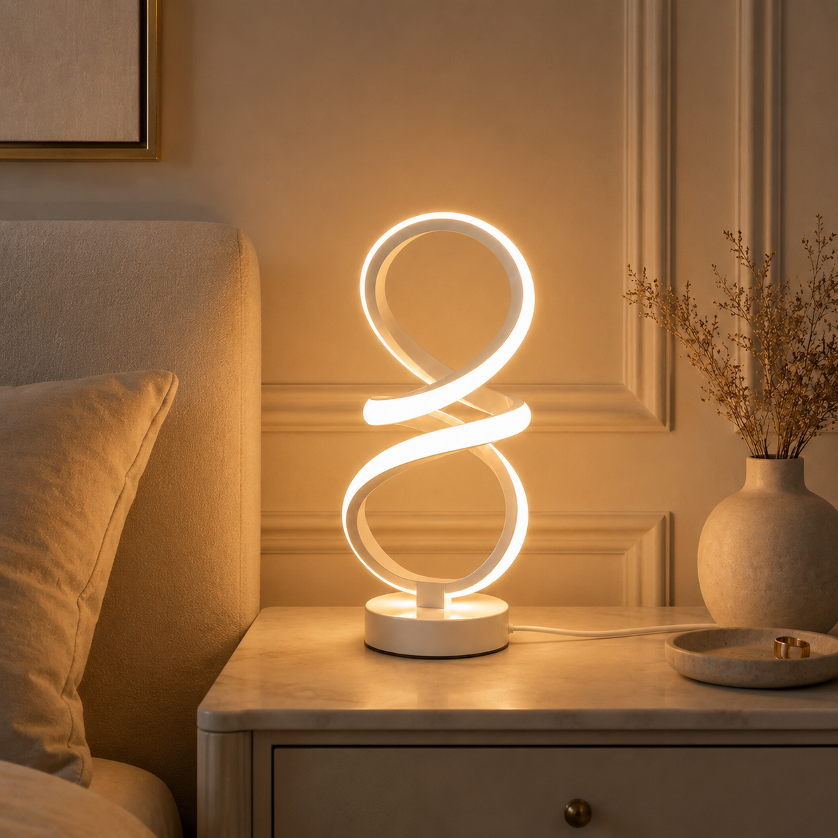 Lampe Spirale – Lampe de table LED moderne