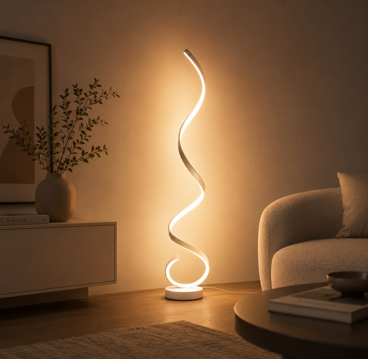 Lampadaire Volute – Lampadaire LED moderne