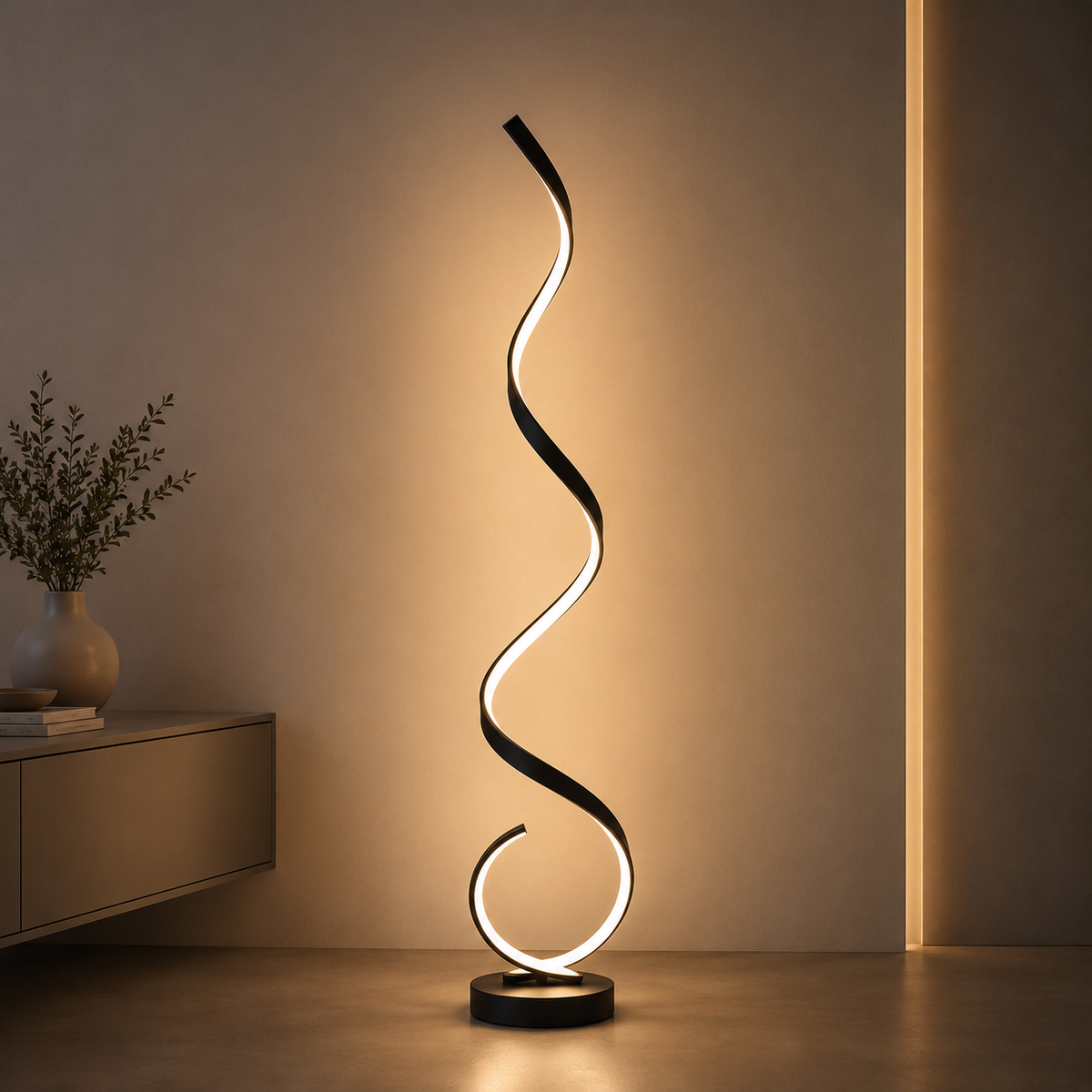 Lampadaire Volute – Lampadaire LED moderne