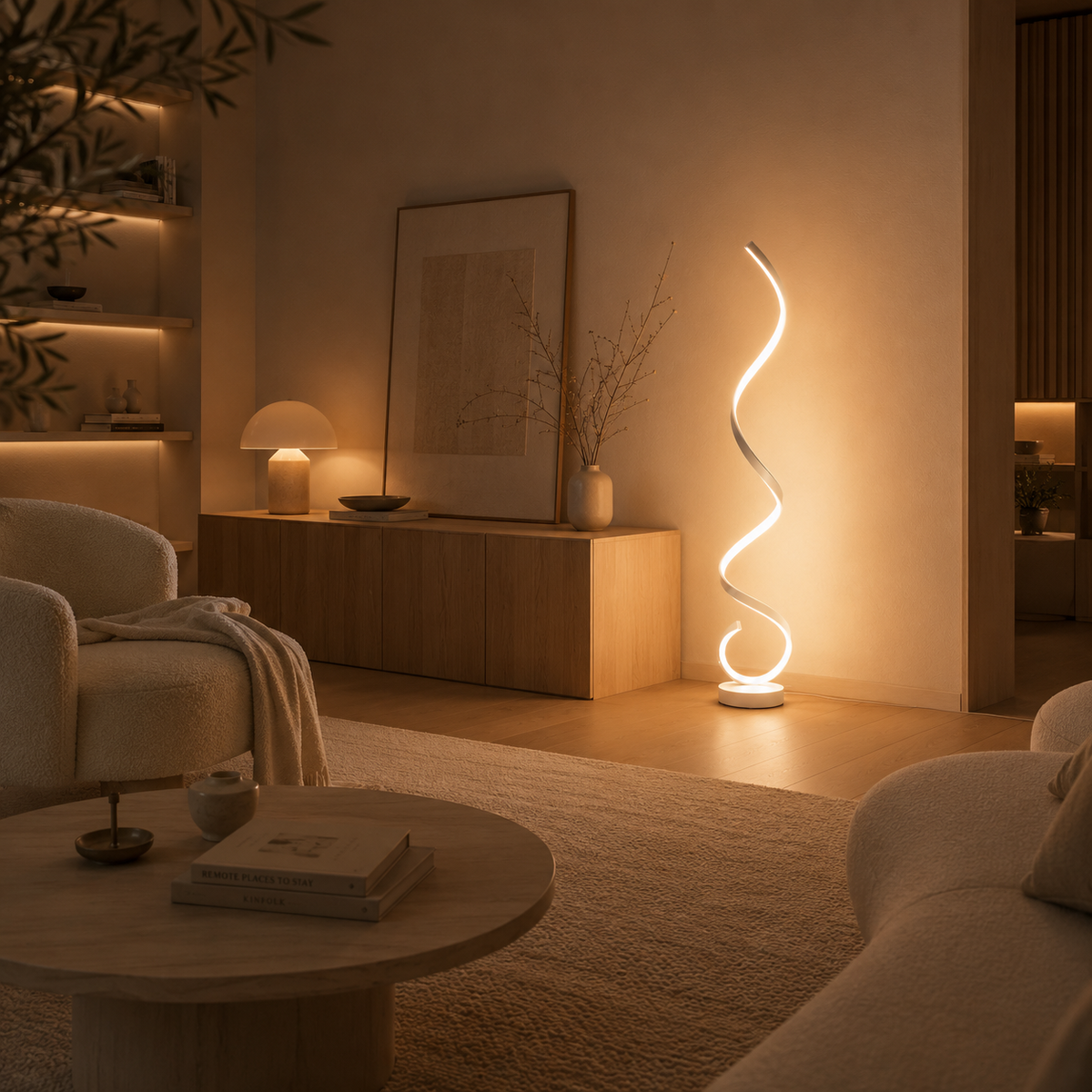 Lampadaire Volute – Lampadaire LED moderne